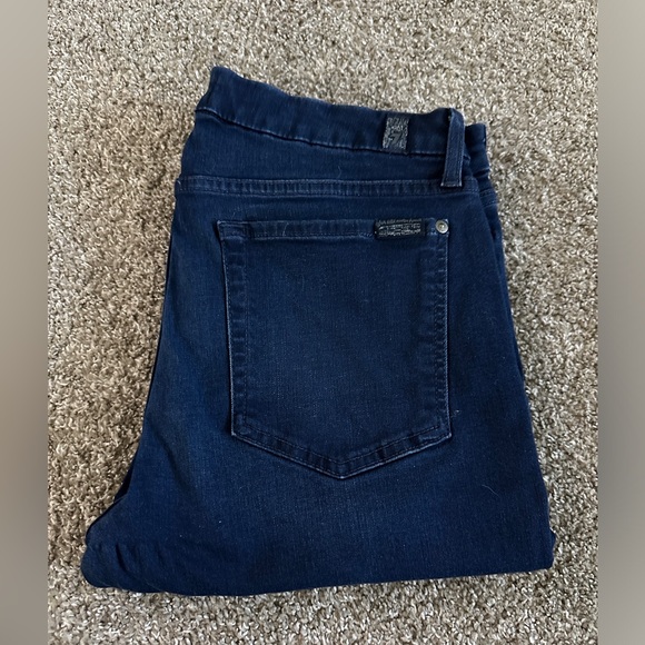 7 for all mankind the ankle skinny denim jeans B(AIR) size 31 high stretch - Picture 14 of 16